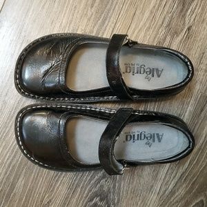 Alegria Paloma Mary Jane Black Leather Comfort Shoes Bel-101 Womens Size 36